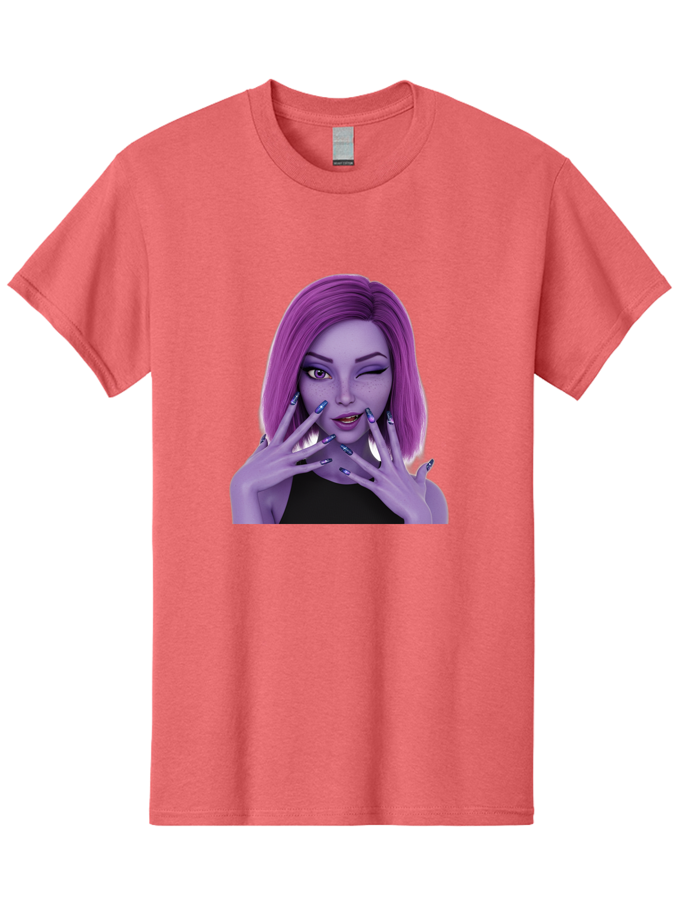 Purple-Woman-Portrait Men'S Graphic Tee, 100% Cotton, Comfortable Casual Summer Wear, Machine Washable, Vintage Camera, Old Camera, Antique Camera, Black Camera, Classic Photography, Photography Equipment, Nostalgic Device, Film Camera, Bal190