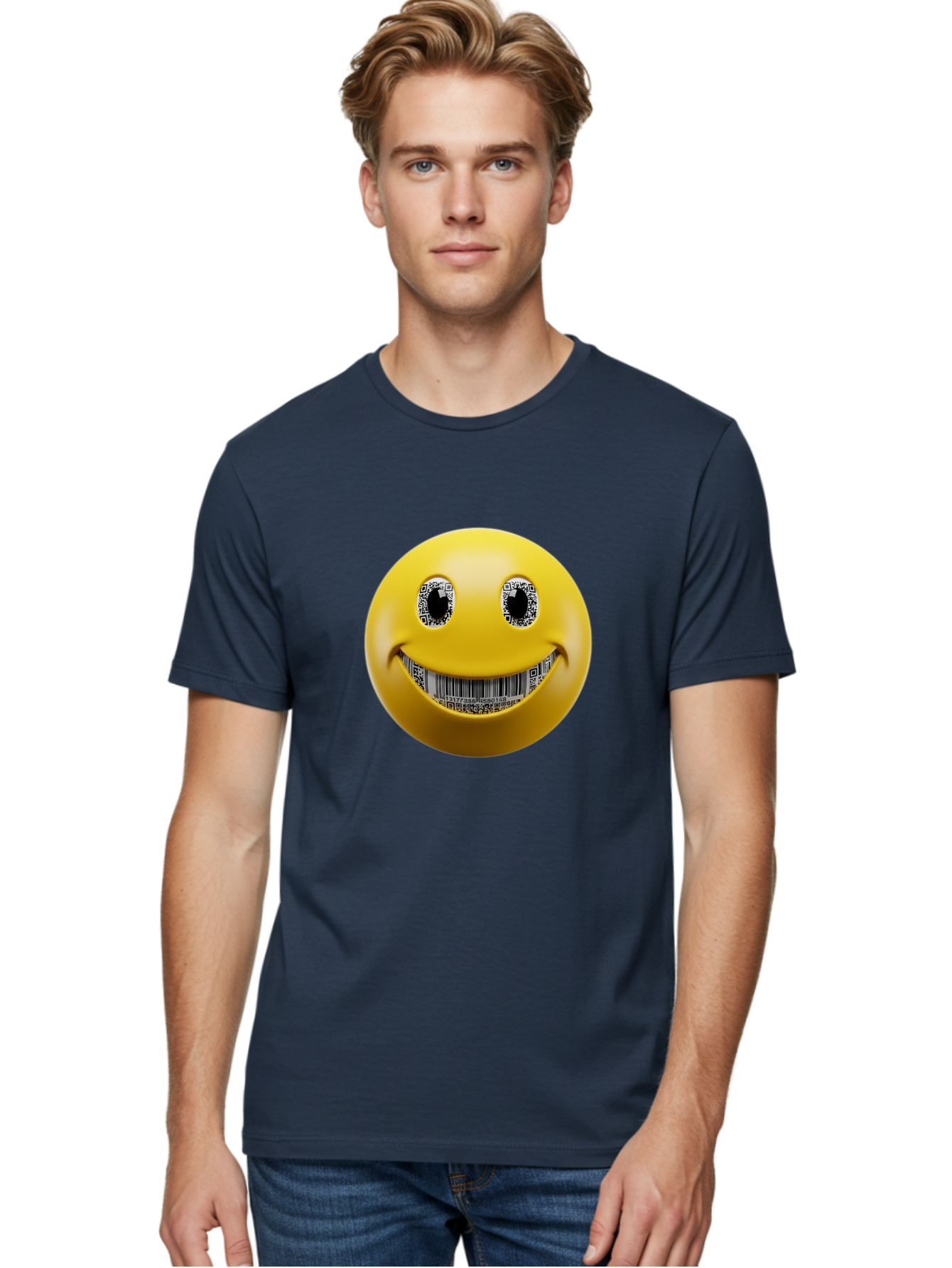 Qr-Code-Smiley Men'S Graphic Tee, 100% Cotton, Comfortable Casual Summer Wear, Machine Washable, Vintage Camera, Old Camera, Antique Camera, Black Camera, Classic Photography, Photography Equipment, Nostalgic Device, Film Camera, Camera Art Bal192