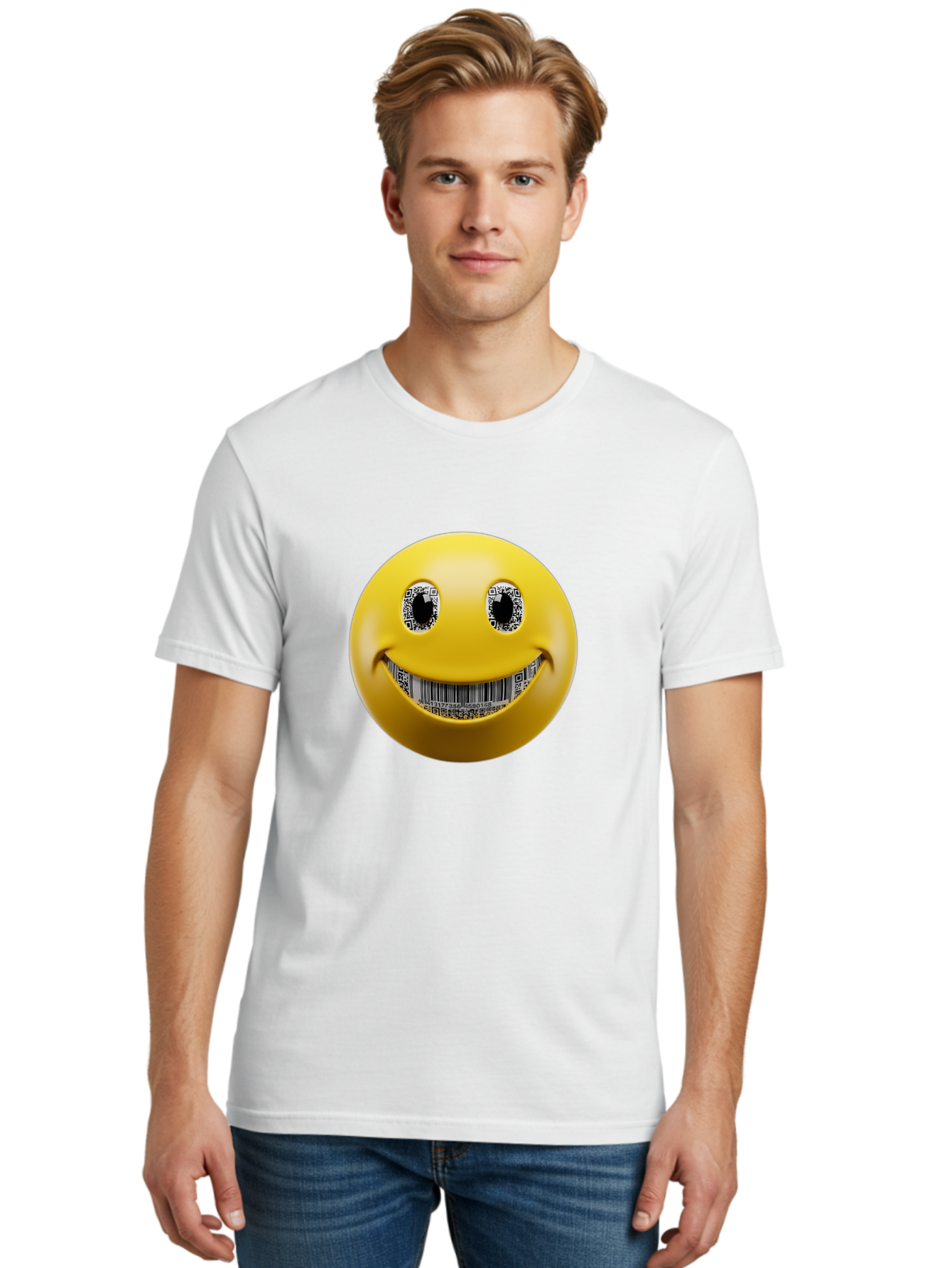 Qr-Code-Smiley Men'S Graphic Tee, 100% Cotton, Comfortable Casual Summer Wear, Machine Washable, Vintage Camera, Old Camera, Antique Camera, Black Camera, Classic Photography, Photography Equipment, Nostalgic Device, Film Camera, Camera Art Bal192