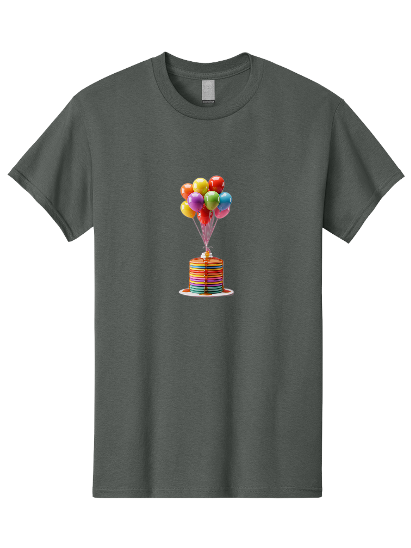 Rainbow-Cake-With-Balloons Men'S Graphic Tee, 100% Cotton, Comfortable Casual Summer Wear, Machine Washable, Vintage Camera, Old Camera, Antique Camera, Black Camera, Classic Photography, Photography Equipment, Nostalgic Device, Film Camera, Bal196