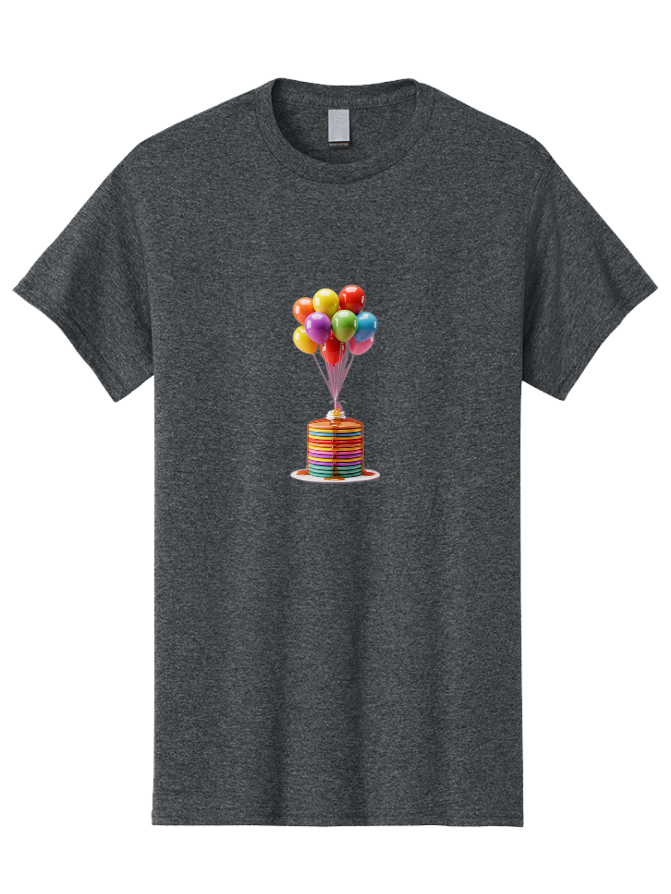 Rainbow-Cake-With-Balloons Men'S Graphic Tee, 100% Cotton, Comfortable Casual Summer Wear, Machine Washable, Vintage Camera, Old Camera, Antique Camera, Black Camera, Classic Photography, Photography Equipment, Nostalgic Device, Film Camera, Bal196