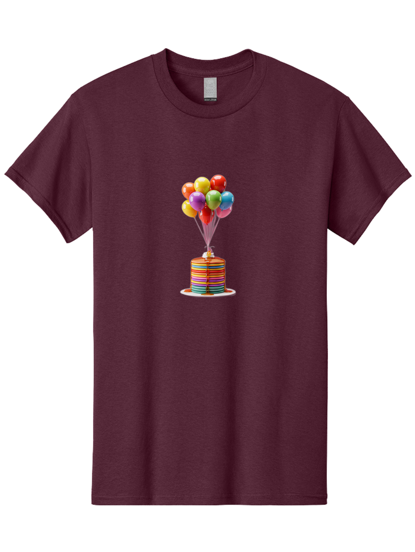 Rainbow-Cake-With-Balloons Men'S Graphic Tee, 100% Cotton, Comfortable Casual Summer Wear, Machine Washable, Vintage Camera, Old Camera, Antique Camera, Black Camera, Classic Photography, Photography Equipment, Nostalgic Device, Film Camera, Bal196