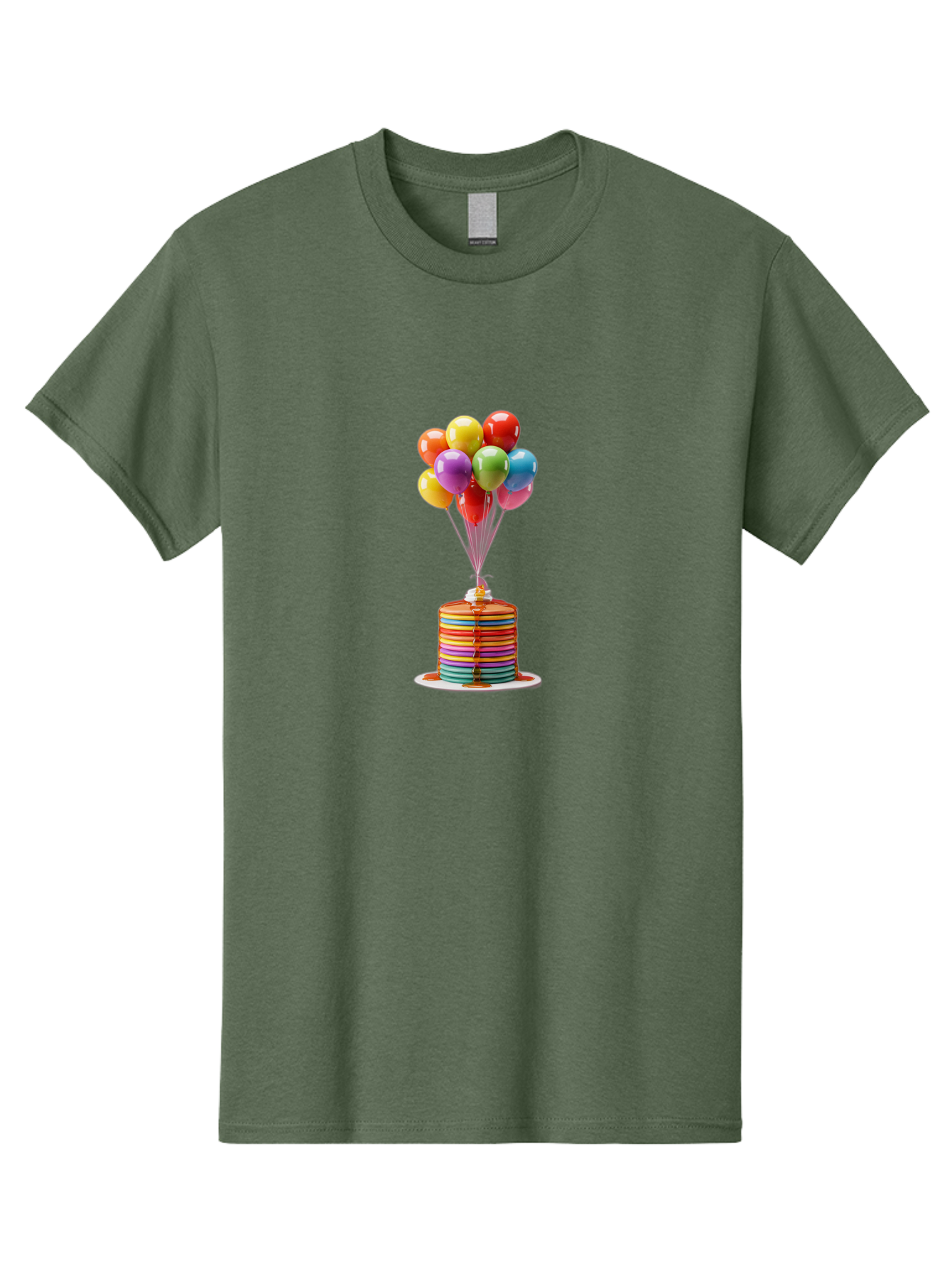 Rainbow-Cake-With-Balloons Men'S Graphic Tee, 100% Cotton, Comfortable Casual Summer Wear, Machine Washable, Vintage Camera, Old Camera, Antique Camera, Black Camera, Classic Photography, Photography Equipment, Nostalgic Device, Film Camera, Bal196