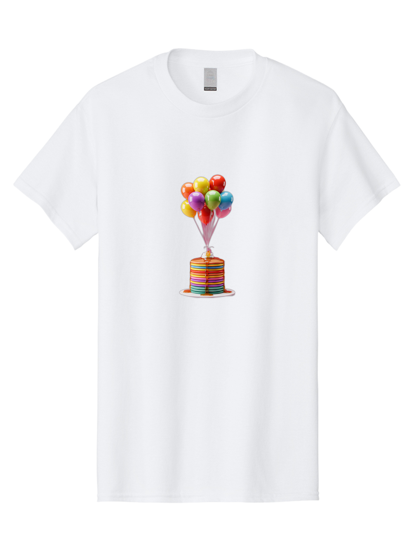 Rainbow-Cake-With-Balloons Men'S Graphic Tee, 100% Cotton, Comfortable Casual Summer Wear, Machine Washable, Vintage Camera, Old Camera, Antique Camera, Black Camera, Classic Photography, Photography Equipment, Nostalgic Device, Film Camera, Bal196