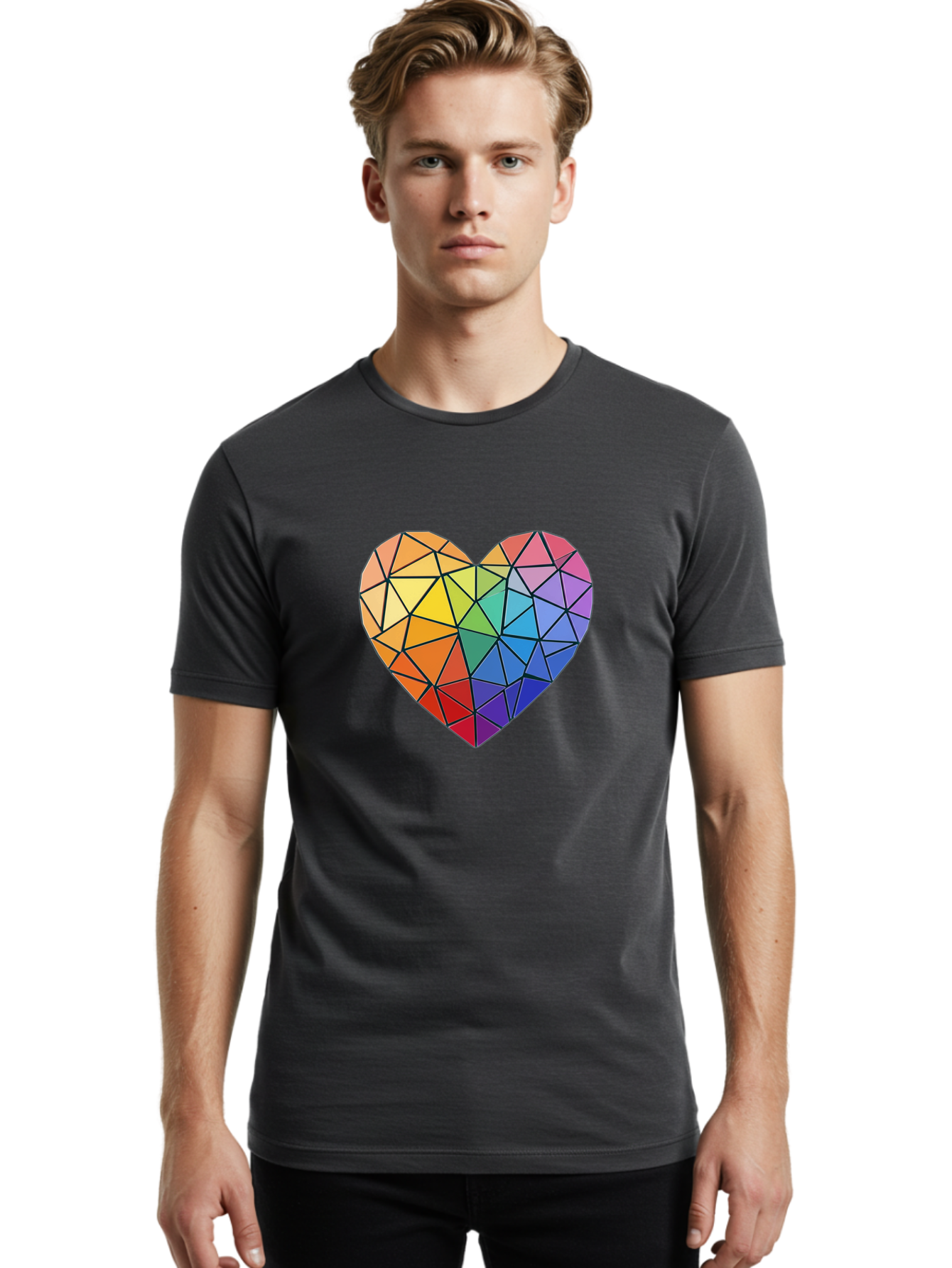 Rainbow-Heart Men'S Graphic Tee, 100% Cotton, Comfortable Casual Summer Wear, Machine Washable, Vintage Camera, Old Camera, Antique Camera, Black Camera, Classic Photography, Photography Equipment, Nostalgic Device, Film Camera, Camera Art Bal198