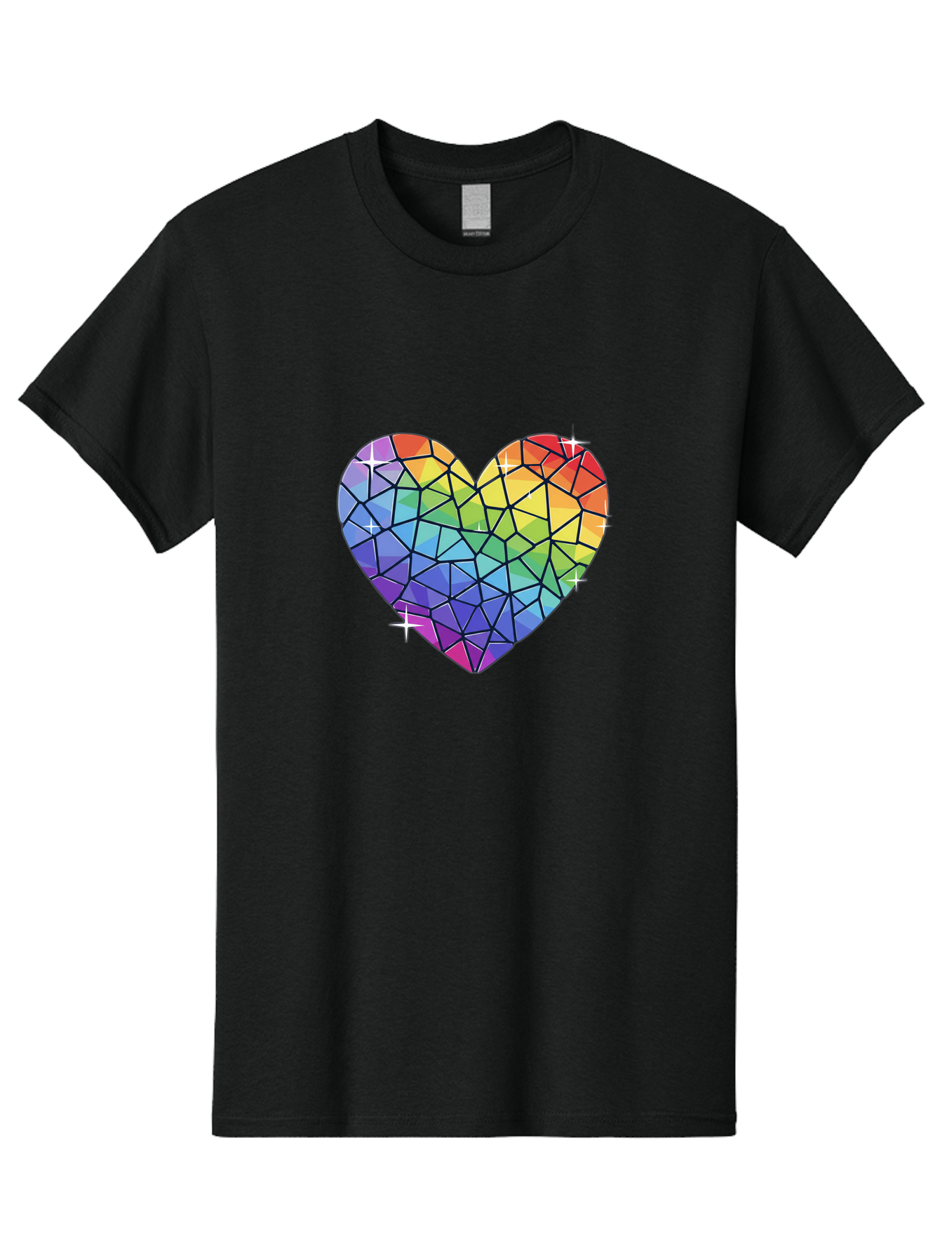 Rainbow-Mosaic-Heart Men'S Graphic Tee, 100% Cotton, Comfortable Casual Summer Wear, Machine Washable, Vintage Camera, Old Camera, Antique Camera, Black Camera, Classic Photography, Photography Equipment, Nostalgic Device, Film Camera, Bal199