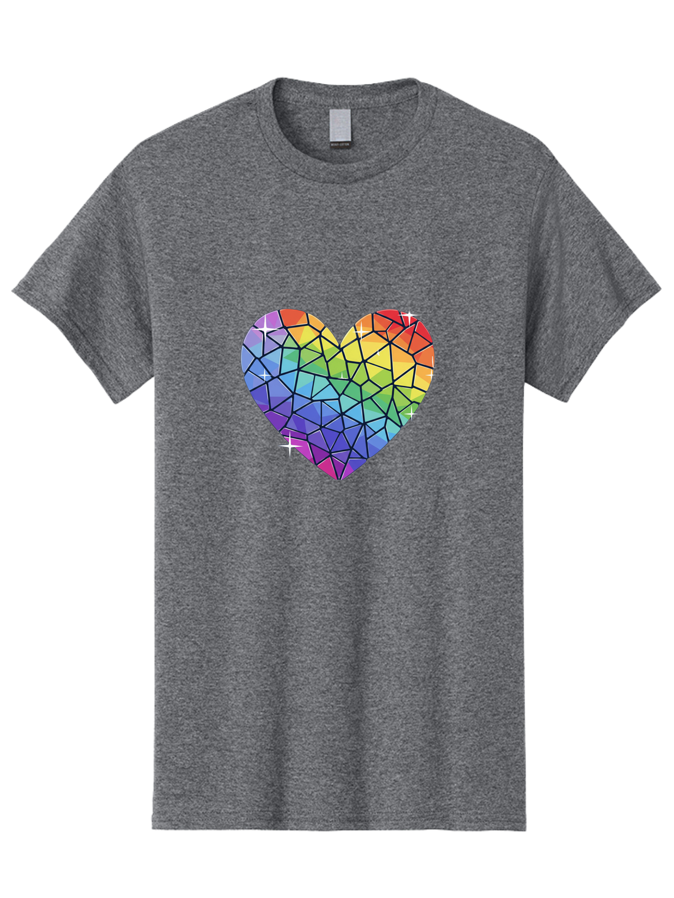 Rainbow-Mosaic-Heart Men'S Graphic Tee, 100% Cotton, Comfortable Casual Summer Wear, Machine Washable, Vintage Camera, Old Camera, Antique Camera, Black Camera, Classic Photography, Photography Equipment, Nostalgic Device, Film Camera, Bal199