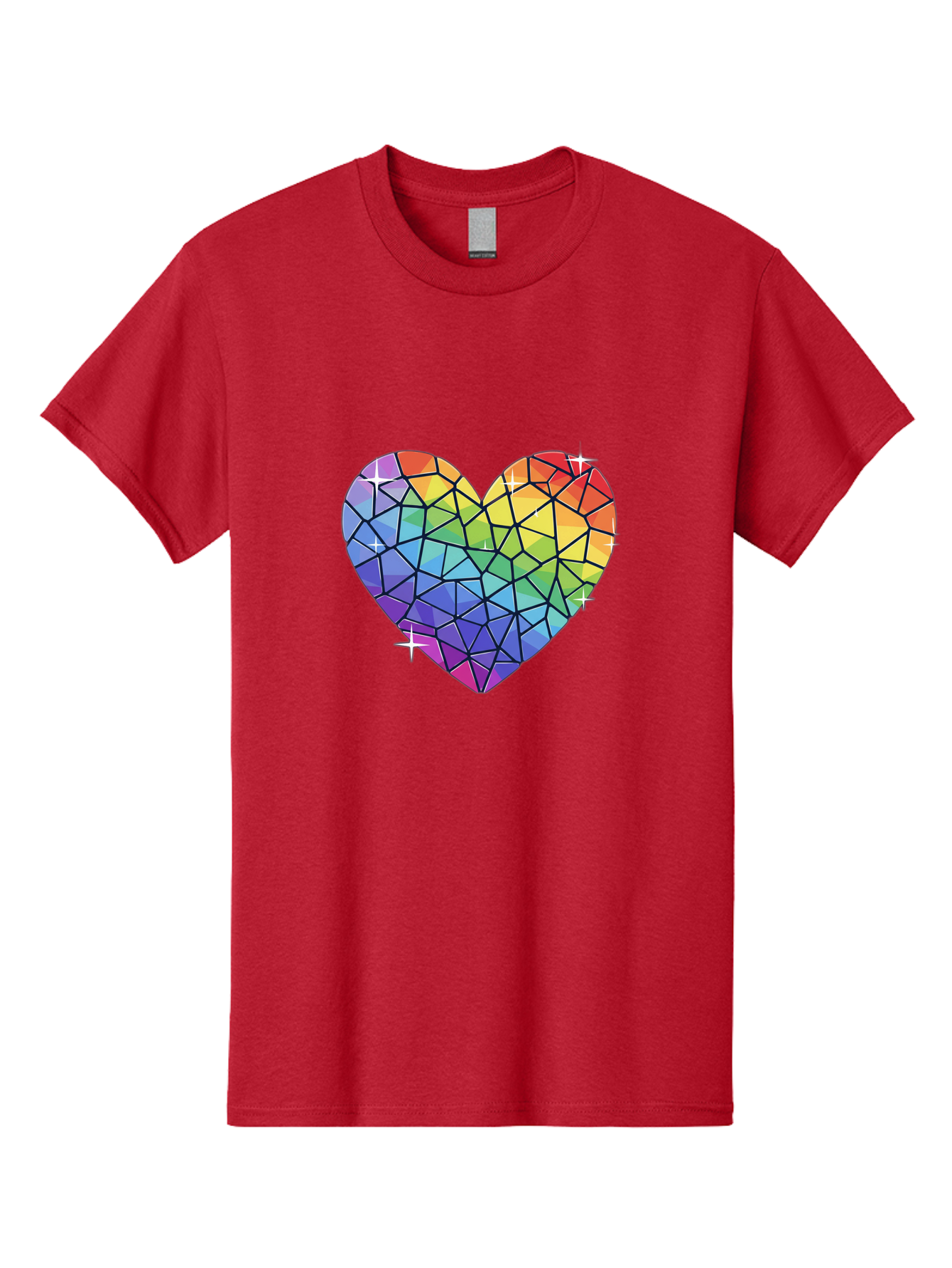 Rainbow-Mosaic-Heart Men'S Graphic Tee, 100% Cotton, Comfortable Casual Summer Wear, Machine Washable, Vintage Camera, Old Camera, Antique Camera, Black Camera, Classic Photography, Photography Equipment, Nostalgic Device, Film Camera, Bal199