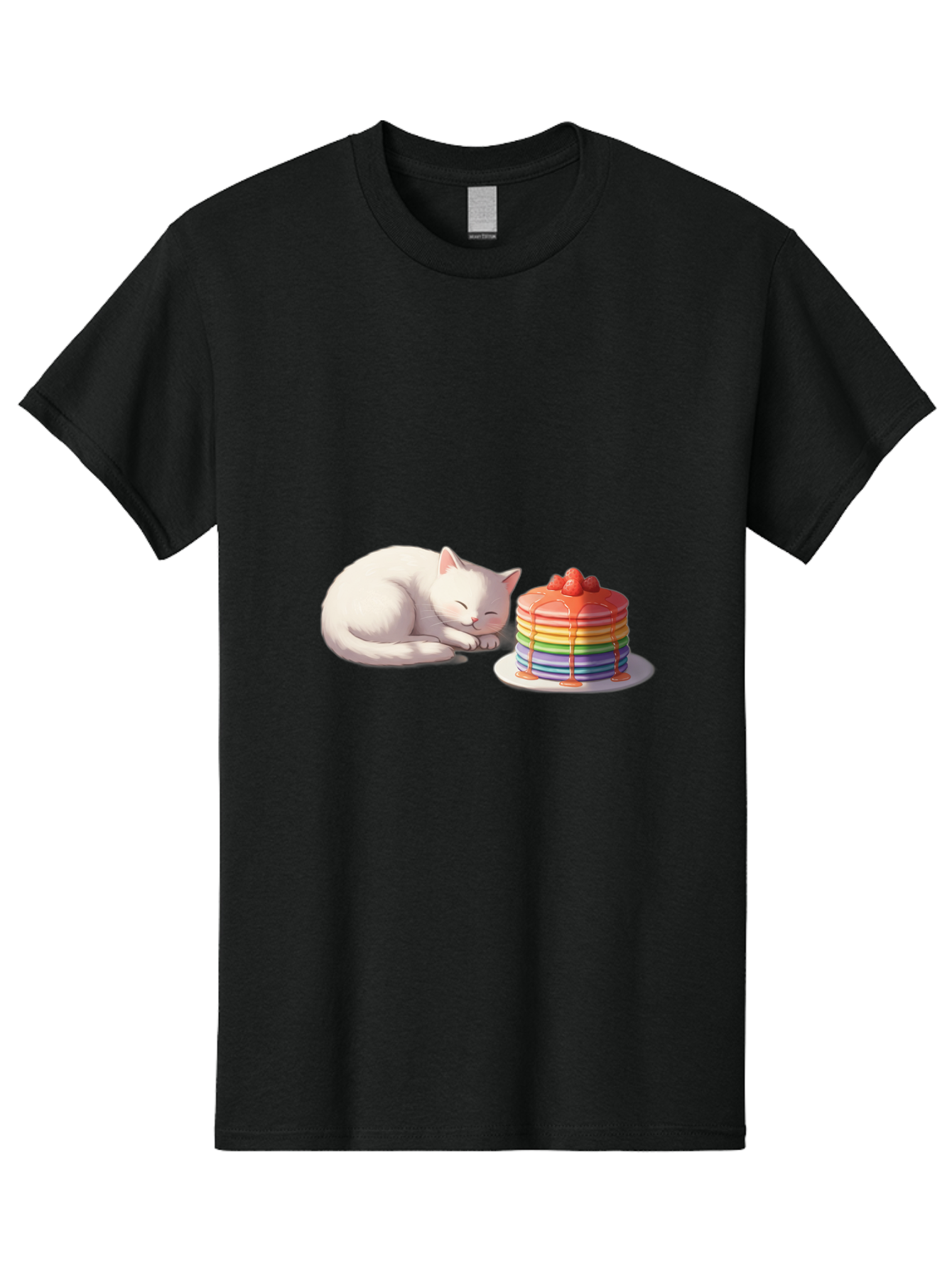 Rainbow-Pancakes-And-Cat Men'S Graphic Tee, 100% Cotton, Comfortable Casual Summer Wear, Machine Washable, Vintage Camera, Old Camera, Antique Camera, Black Camera, Classic Photography, Photography Equipment, Nostalgic Device, Film Camera, Bal200