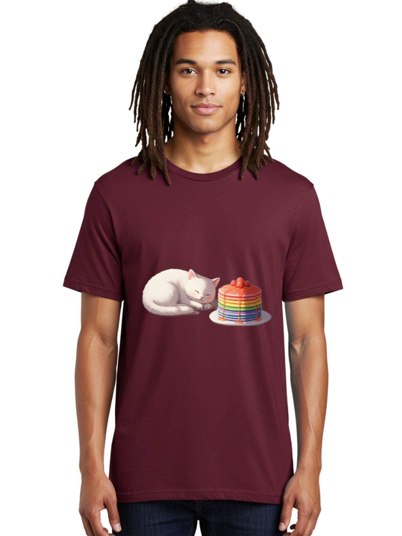 Rainbow-Pancakes-And-Cat Men'S Graphic Tee, 100% Cotton, Comfortable Casual Summer Wear, Machine Washable, Vintage Camera, Old Camera, Antique Camera, Black Camera, Classic Photography, Photography Equipment, Nostalgic Device, Film Camera, Bal200