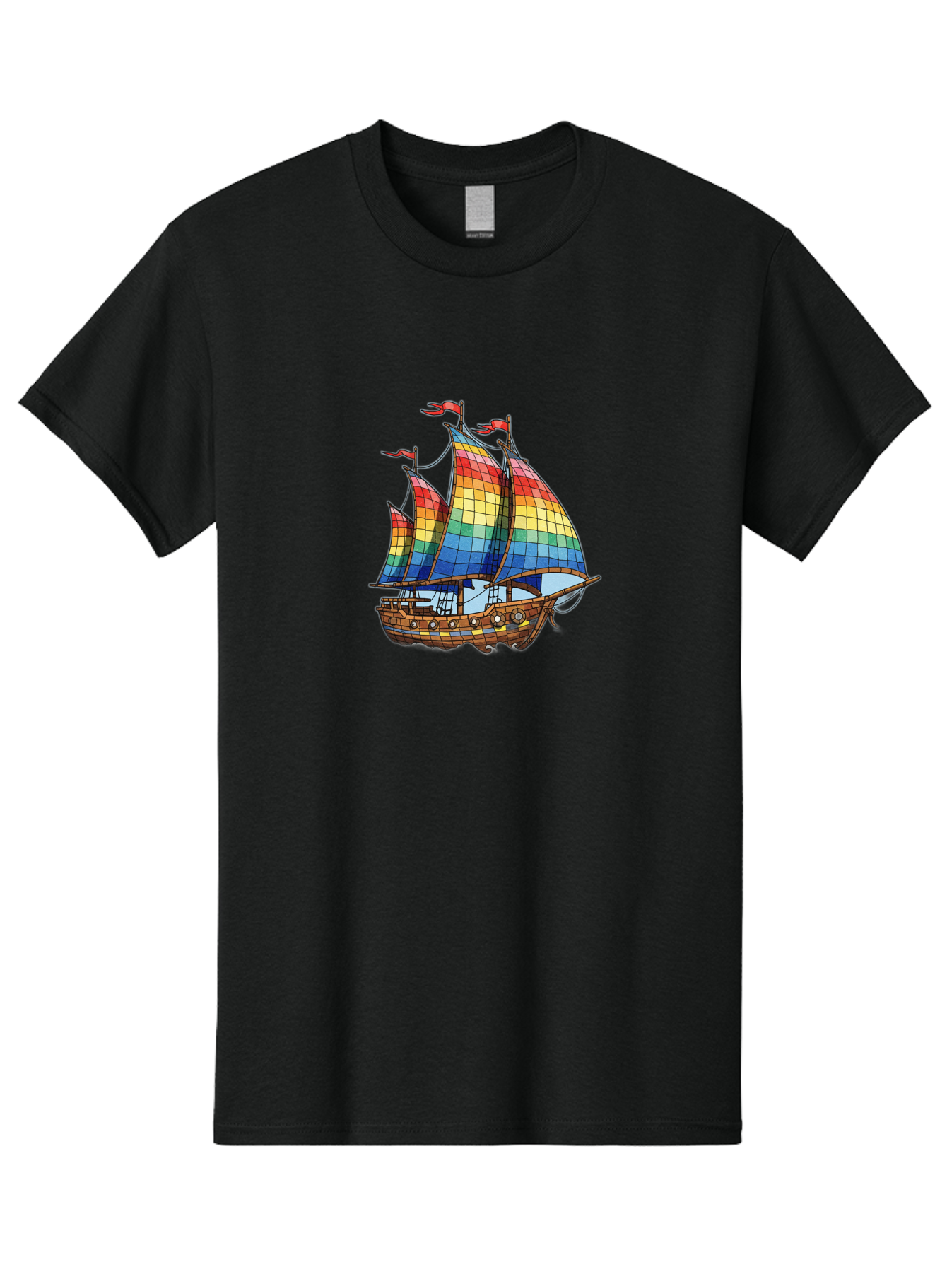 Rainbow-Sailboat Men'S Graphic Tee, 100% Cotton, Comfortable Casual Summer Wear, Machine Washable, Vintage Camera, Old Camera, Antique Camera, Black Camera, Classic Photography, Photography Equipment, Nostalgic Device, Film Camera, Camera Art Bal201