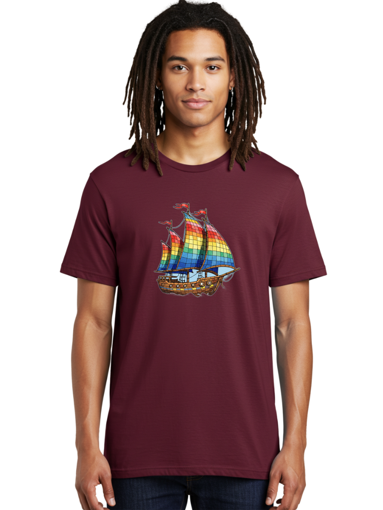 Rainbow-Sailboat Men'S Graphic Tee, 100% Cotton, Comfortable Casual Summer Wear, Machine Washable, Vintage Camera, Old Camera, Antique Camera, Black Camera, Classic Photography, Photography Equipment, Nostalgic Device, Film Camera, Camera Art Bal201