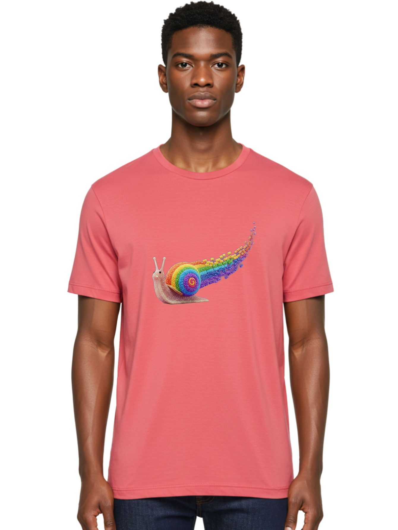 Rainbow-Snail-1 Men'S Graphic Tee, 100% Cotton, Comfortable Casual Summer Wear, Machine Washable, Vintage Camera, Old Camera, Antique Camera, Black Camera, Classic Photography, Photography Equipment, Nostalgic Device, Film Camera, Camera Art Bal202