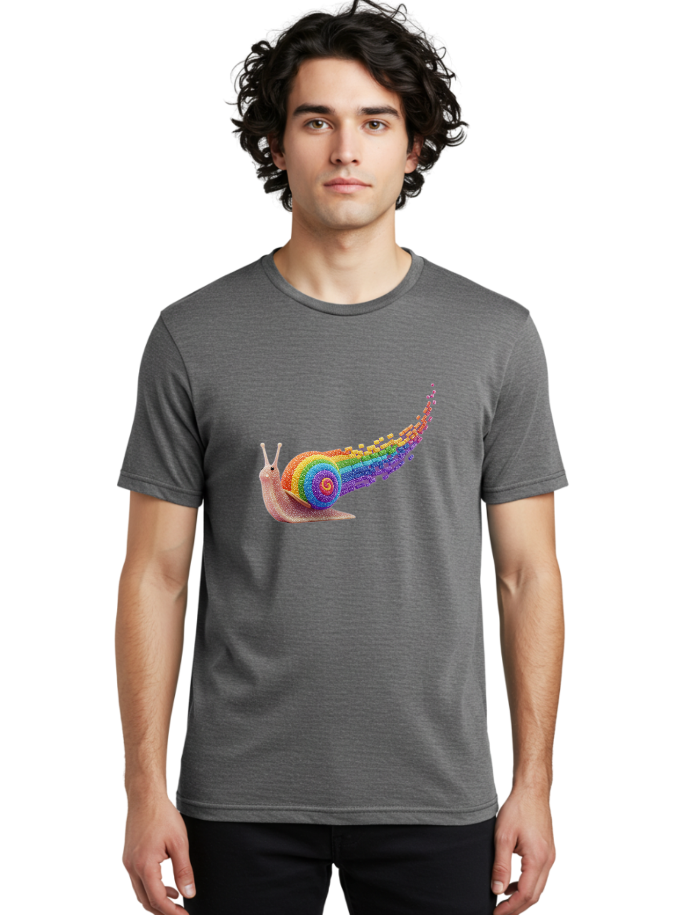 Rainbow-Snail-1 Men'S Graphic Tee, 100% Cotton, Comfortable Casual Summer Wear, Machine Washable, Vintage Camera, Old Camera, Antique Camera, Black Camera, Classic Photography, Photography Equipment, Nostalgic Device, Film Camera, Camera Art Bal202