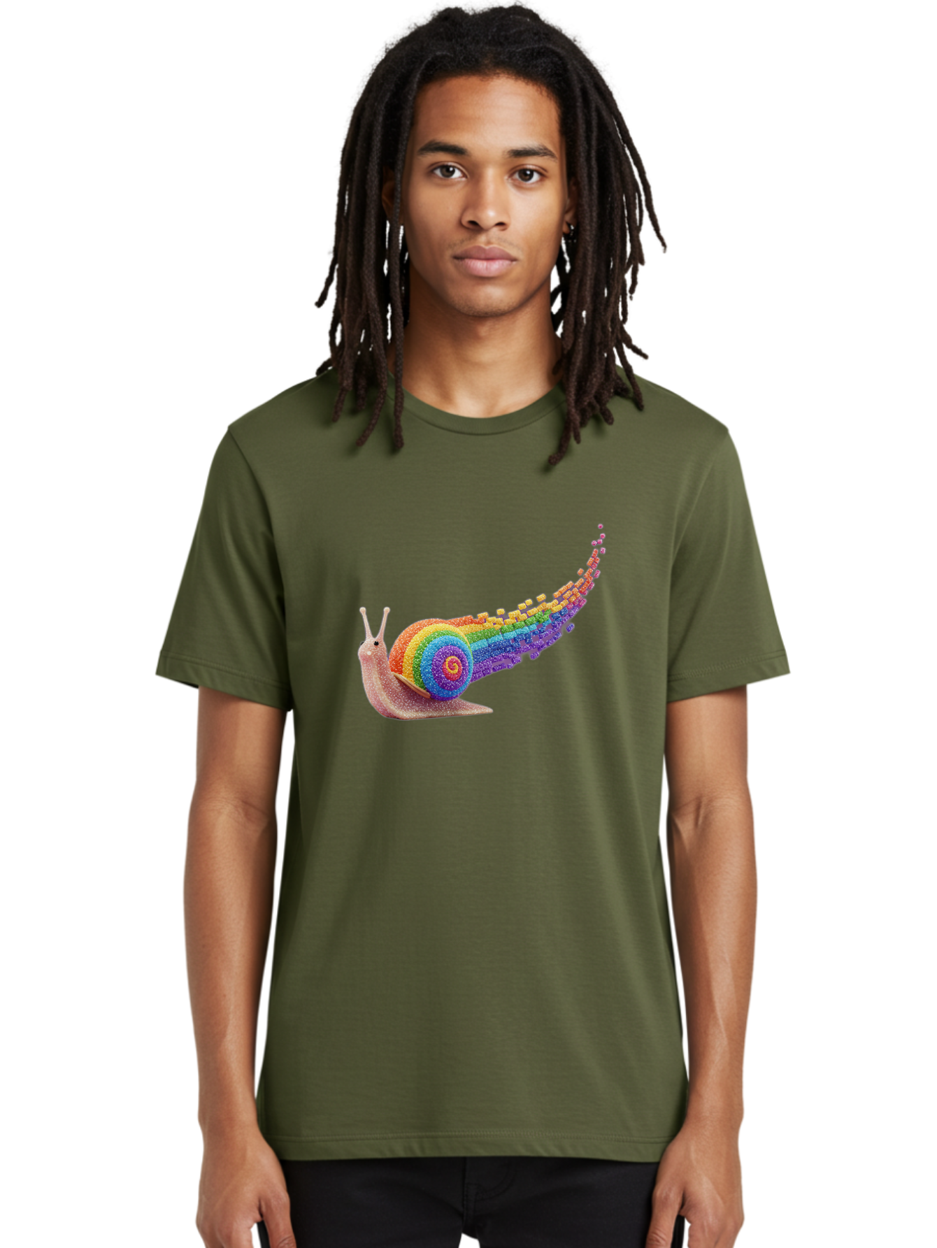 Rainbow-Snail-1 Men'S Graphic Tee, 100% Cotton, Comfortable Casual Summer Wear, Machine Washable, Vintage Camera, Old Camera, Antique Camera, Black Camera, Classic Photography, Photography Equipment, Nostalgic Device, Film Camera, Camera Art Bal202