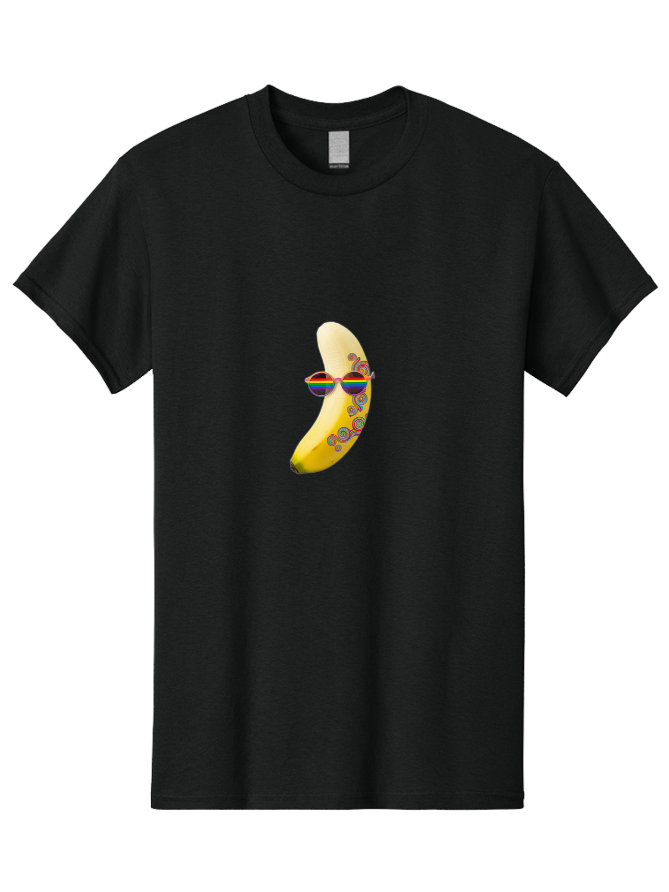 Rainbow-Sunglasses-Banana Men'S Graphic Tee, 100% Cotton, Comfortable Casual Summer Wear, Machine Washable, Vintage Camera, Old Camera, Antique Camera, Black Camera, Classic Photography, Photography Equipment, Nostalgic Device, Film Camera, Bal205