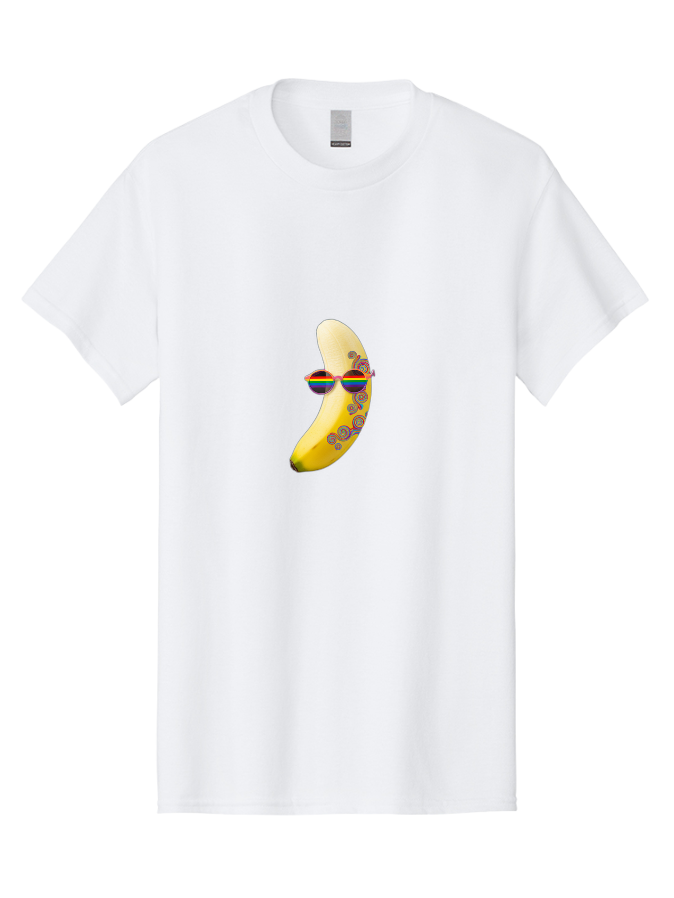 Rainbow-Sunglasses-Banana Men'S Graphic Tee, 100% Cotton, Comfortable Casual Summer Wear, Machine Washable, Vintage Camera, Old Camera, Antique Camera, Black Camera, Classic Photography, Photography Equipment, Nostalgic Device, Film Camera, Bal205