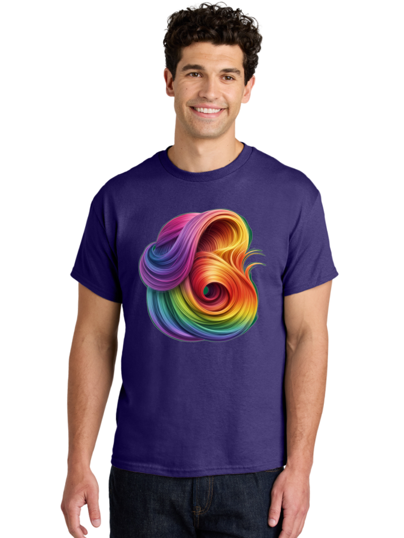 Rainbow-Swirl Men'S Graphic Tee, 100% Cotton, Comfortable Casual Summer Wear, Machine Washable, Vintage Camera, Old Camera, Antique Camera, Black Camera, Classic Photography, Photography Equipment, Nostalgic Device, Film Camera, Camera Art Bal206