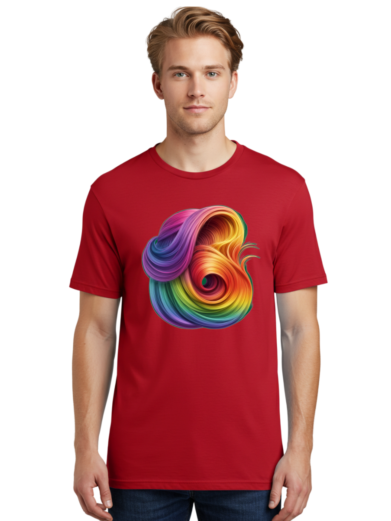 Rainbow-Swirl Men'S Graphic Tee, 100% Cotton, Comfortable Casual Summer Wear, Machine Washable, Vintage Camera, Old Camera, Antique Camera, Black Camera, Classic Photography, Photography Equipment, Nostalgic Device, Film Camera, Camera Art Bal206