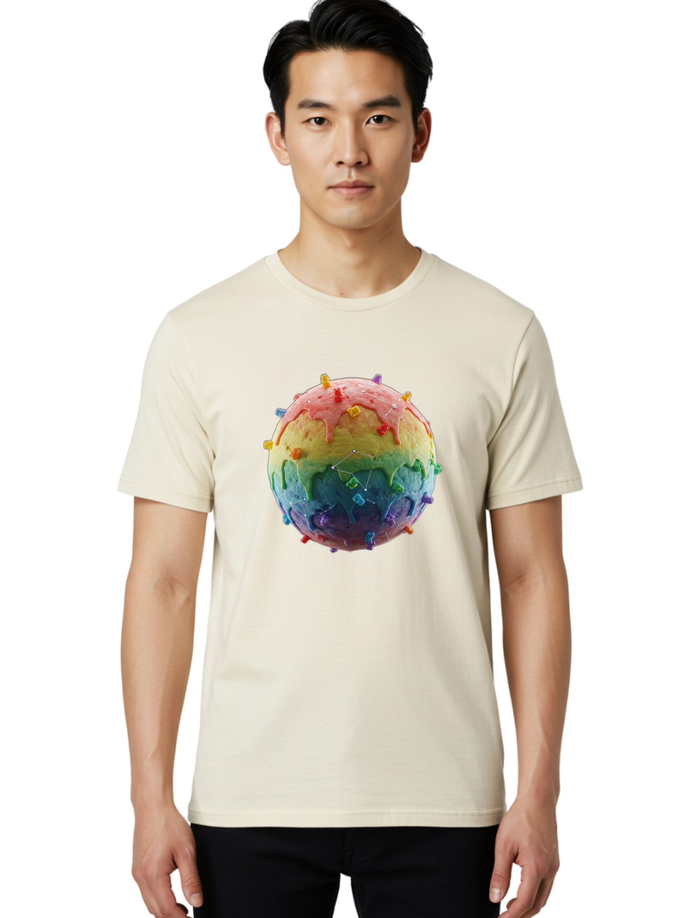 Rainbow-Virus Men'S Graphic Tee, 100% Cotton, Comfortable Casual Summer Wear, Machine Washable, Vintage Camera, Old Camera, Antique Camera, Black Camera, Classic Photography, Photography Equipment, Nostalgic Device, Film Camera, Camera Art Bal207