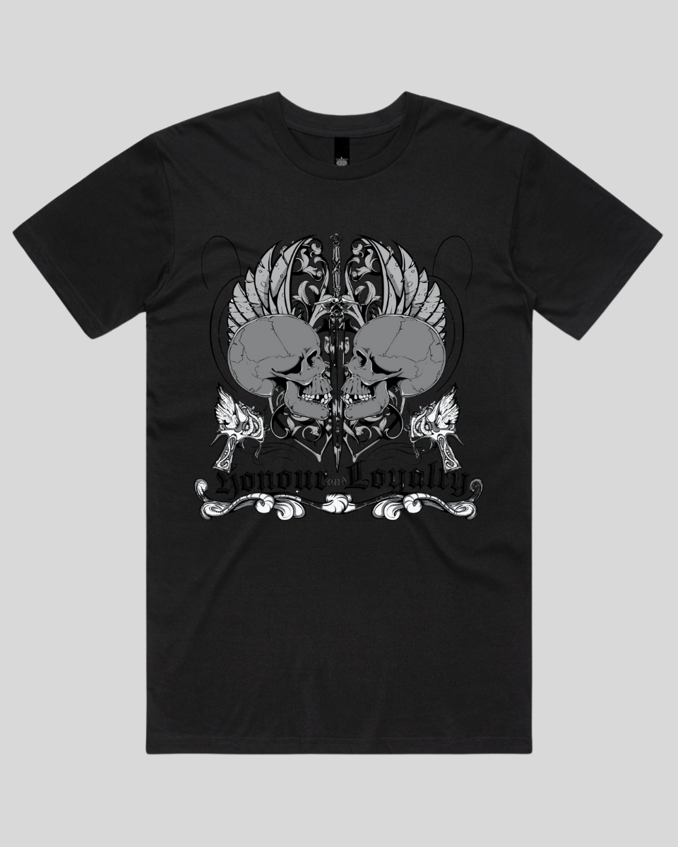 Honour and Loyalty Skull Womens T-Shirt