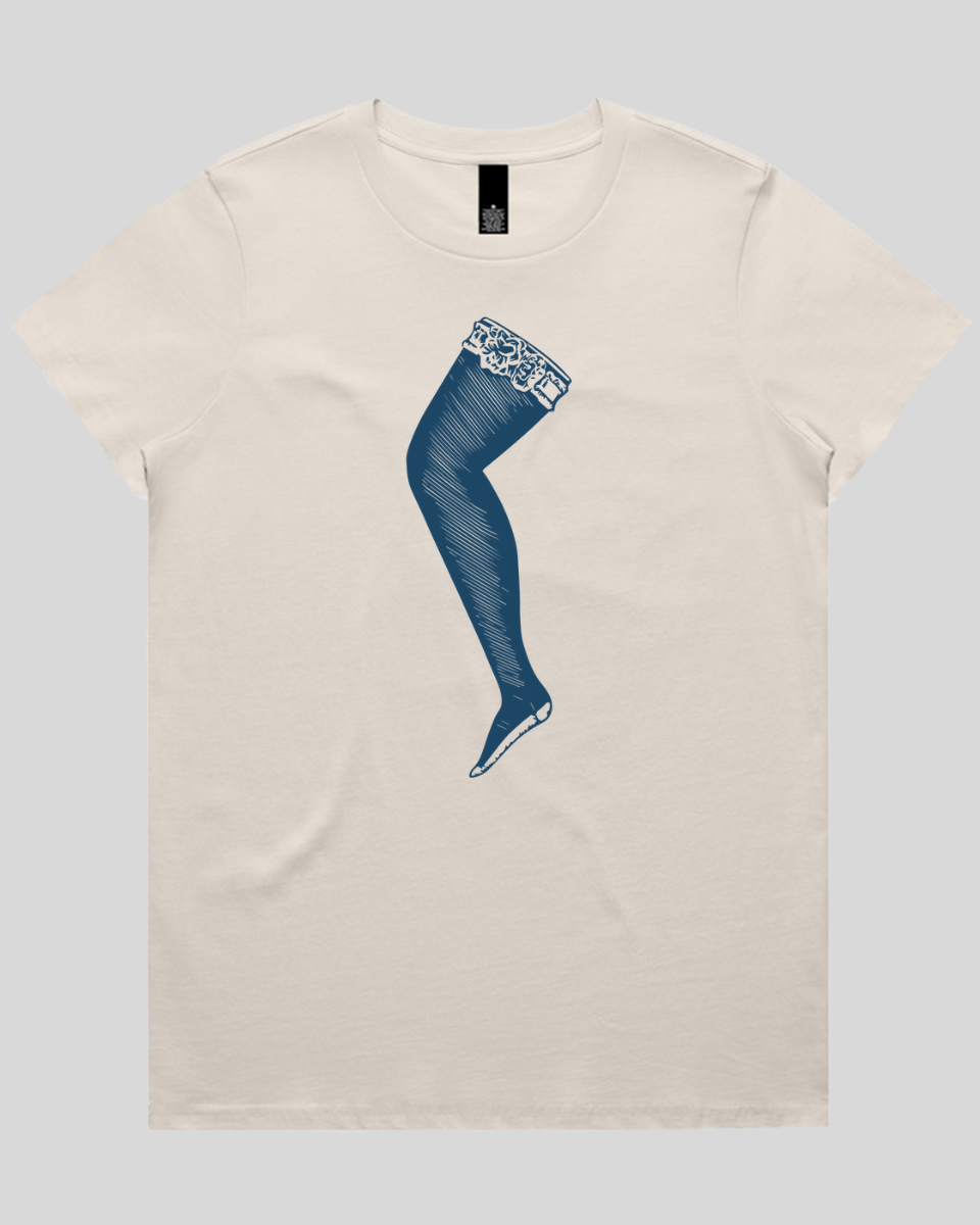 Lace Top Stocking Women's T-Shirt