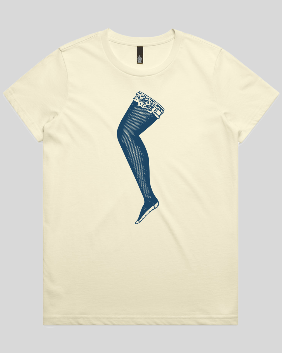 Lace Top Stocking Women's T-Shirt