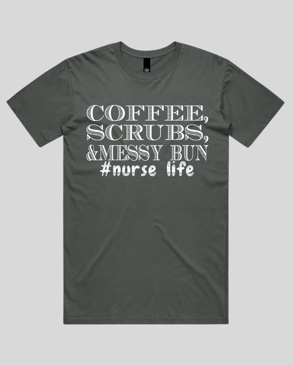 coffee scrubs &messy bun Men's T-Shirt