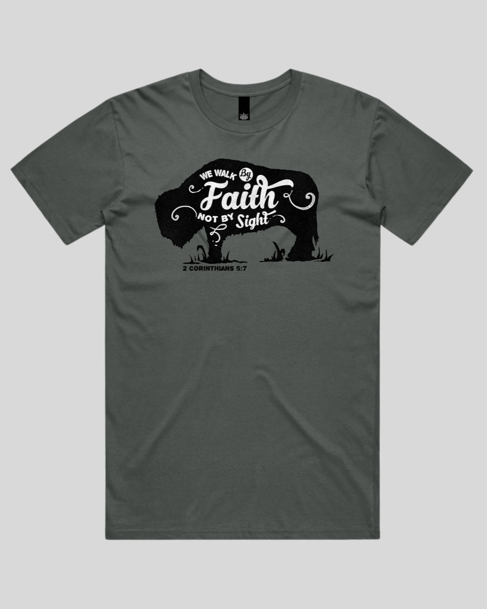 We Walk By Faith Men's T-Shirt