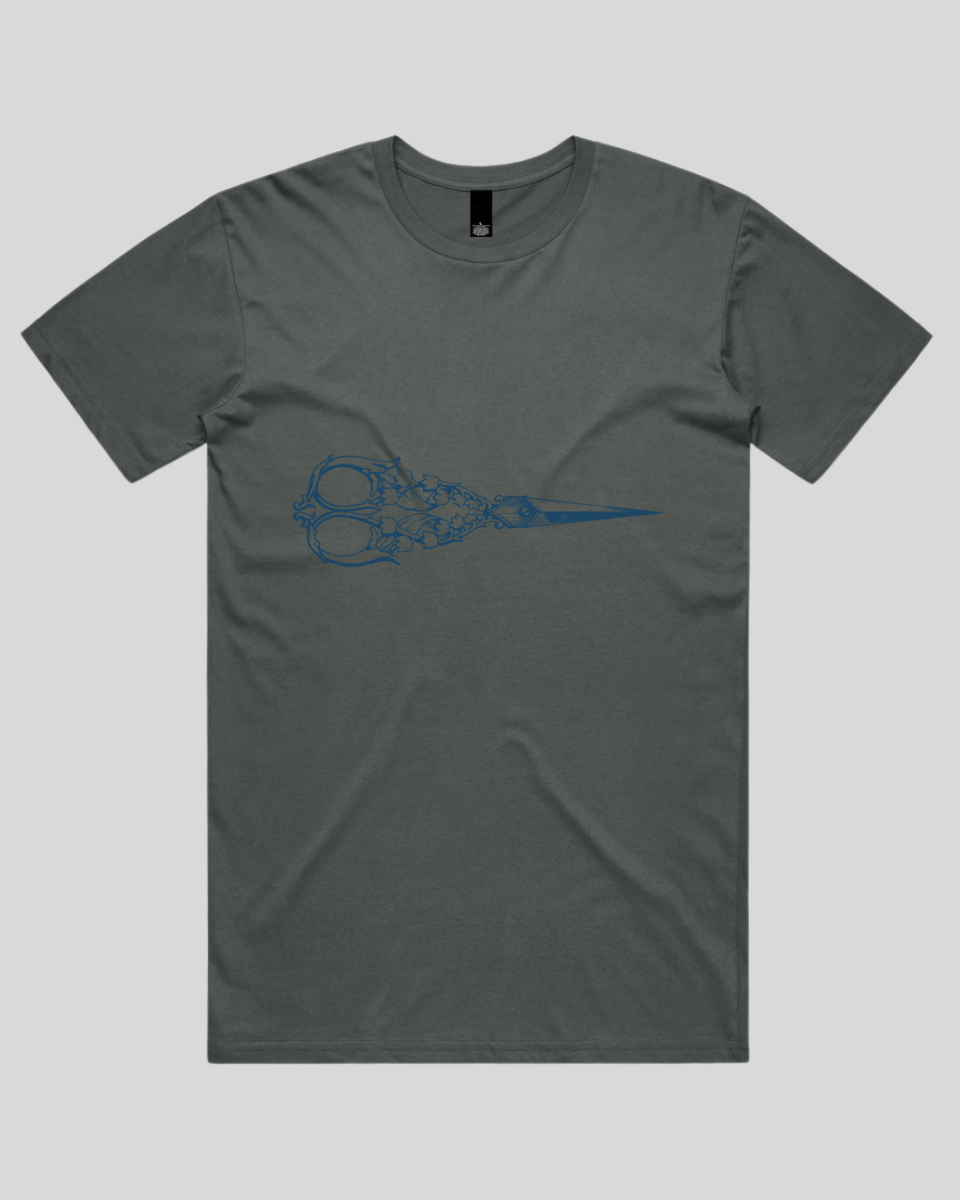 Flower Pattern Scissors Men's T-Shirt