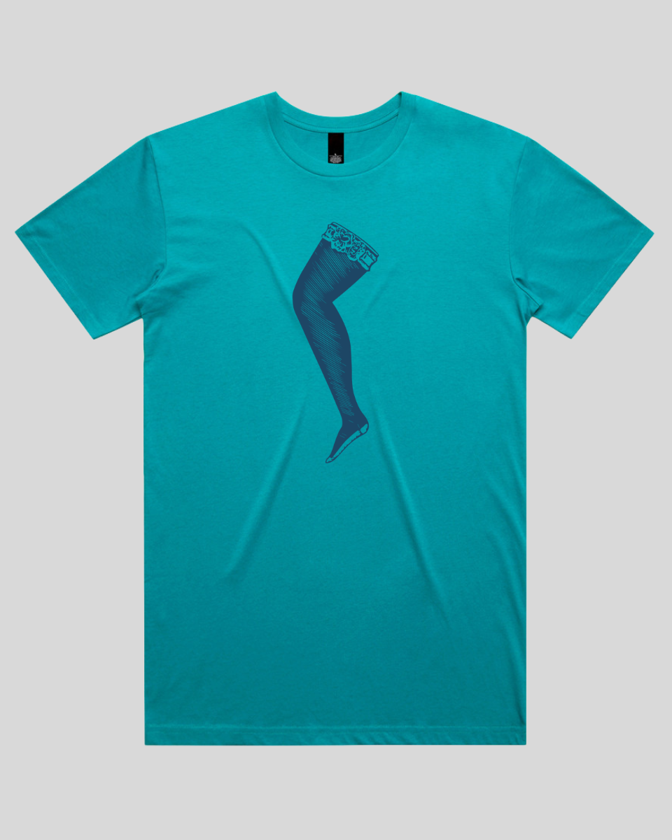 Lace Top Stocking Men's T-Shirt