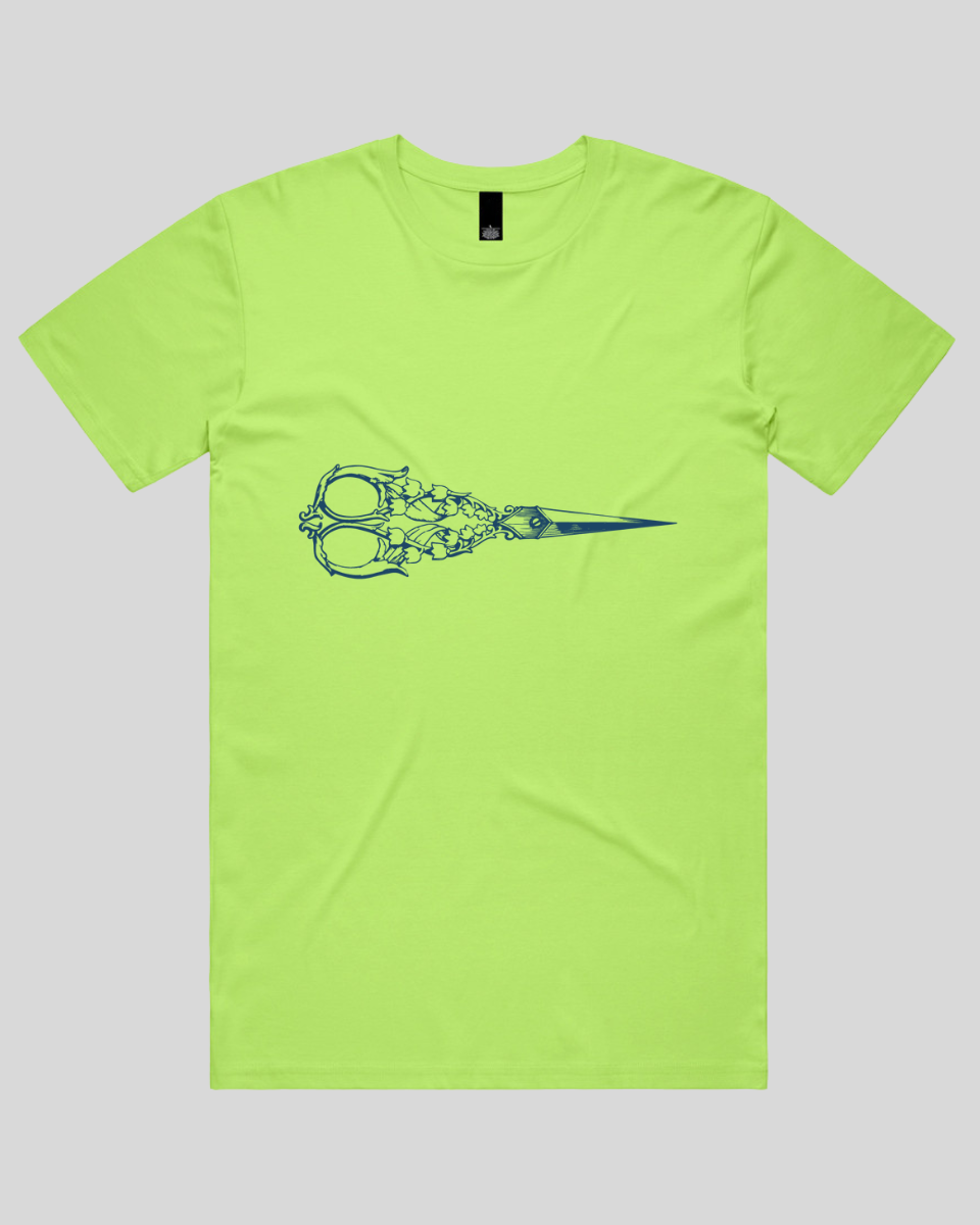 Flower Pattern Scissors Men's T-Shirt