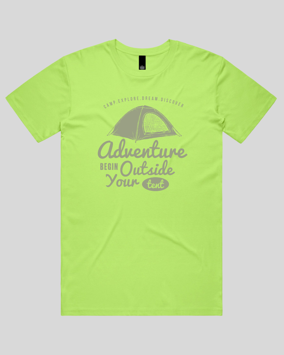 Adventure Begin Outside Your Tent Men's T-Shirt