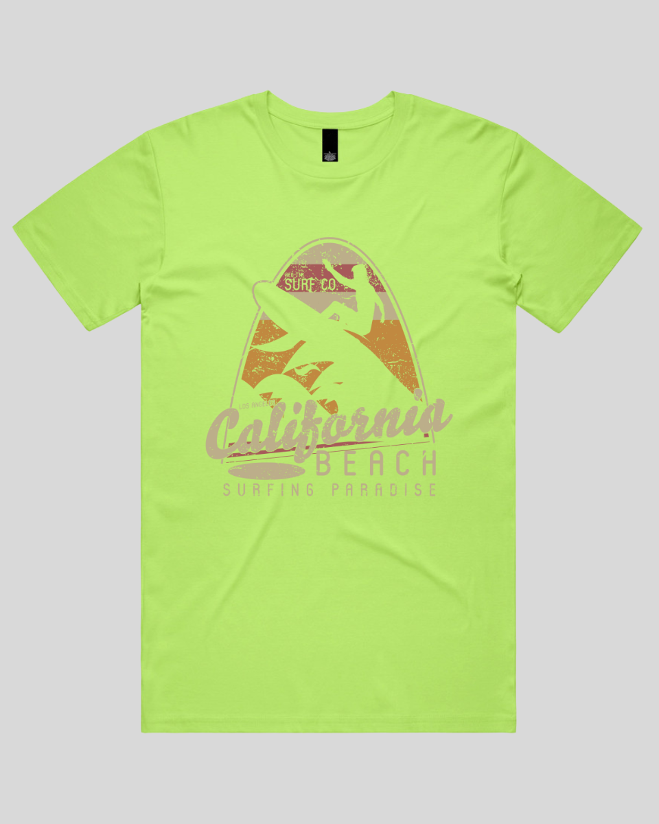 California Beach Surfing Paradise Men's T-Shirt
