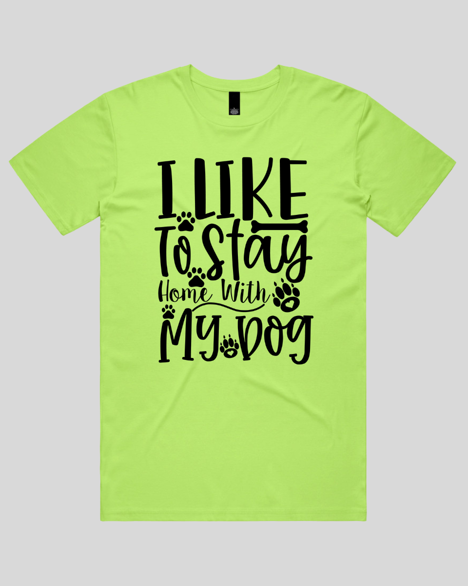 I Like To Stay Home With My Dog Men's T-Shirt