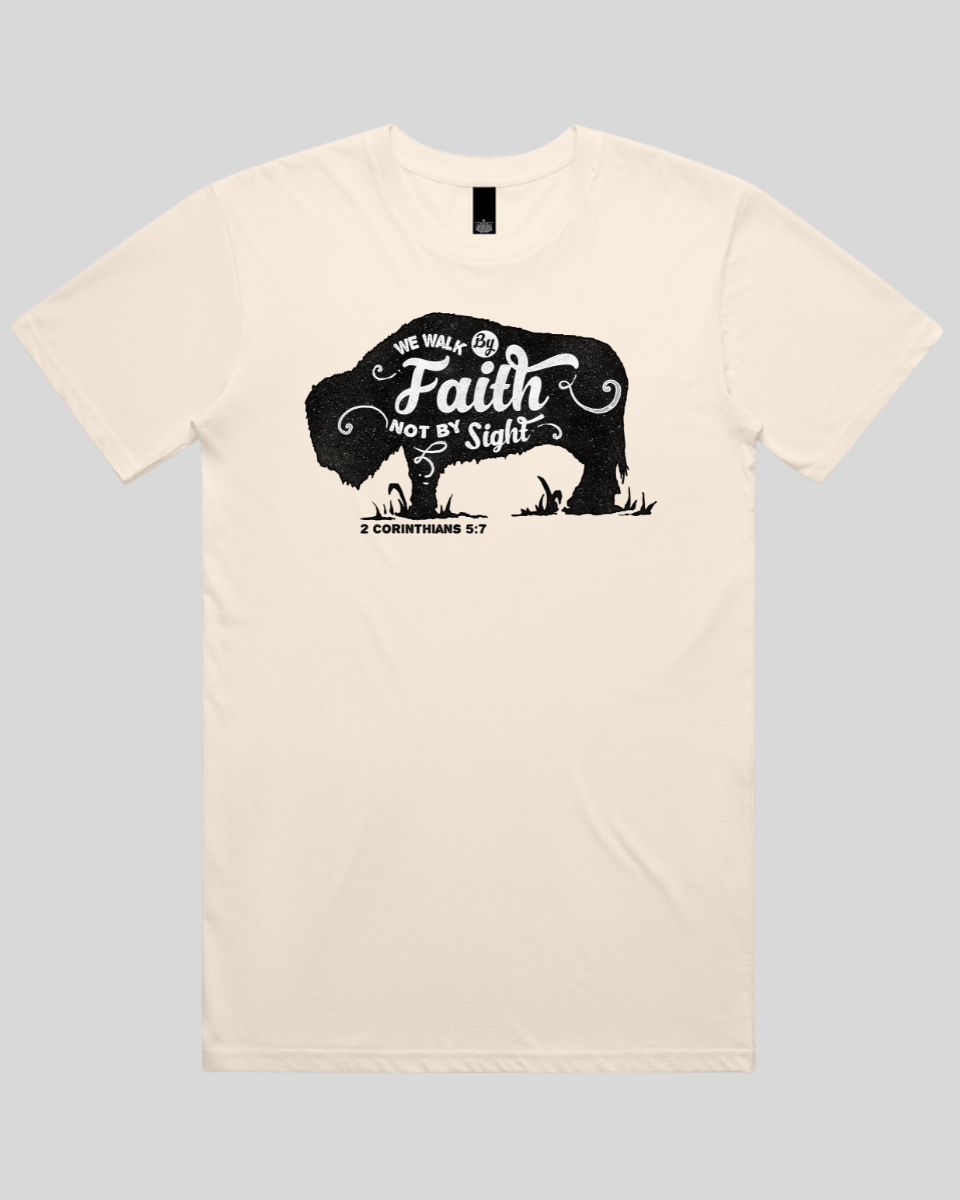 We Walk By Faith Men's T-Shirt