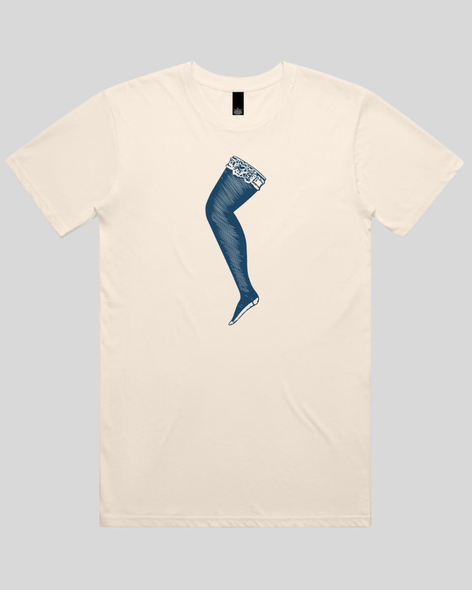 Lace Top Stocking Men's T-Shirt