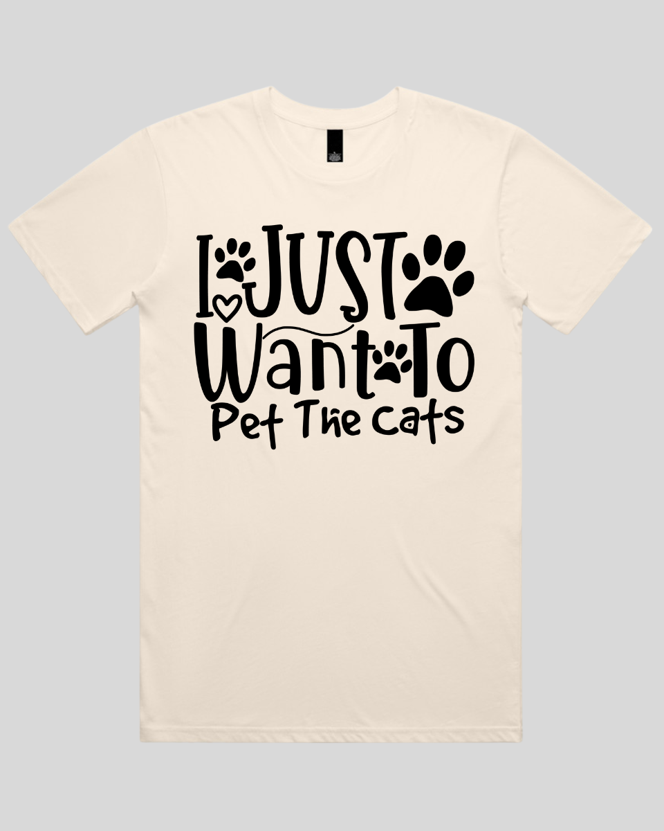 I Just Want To Pet The Cats Men's T-Shirt