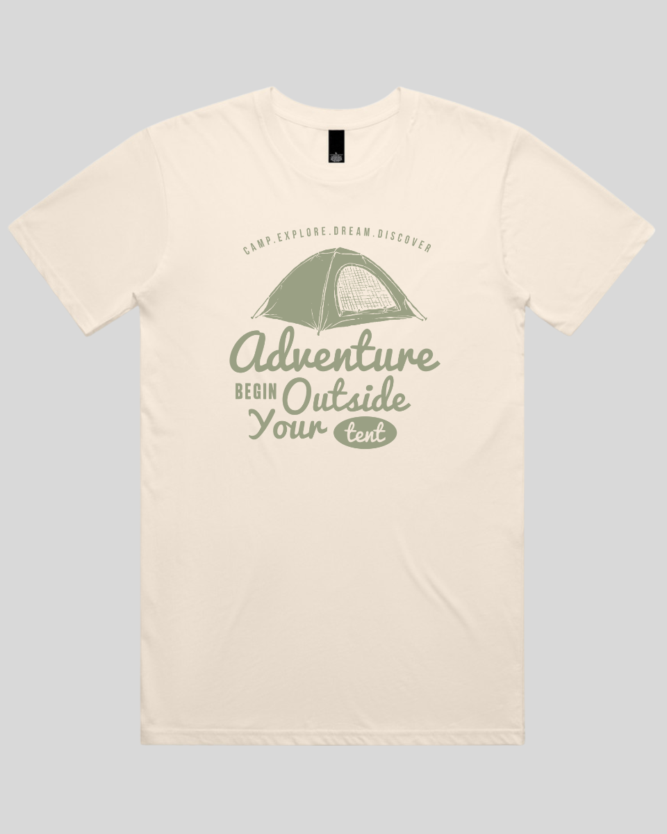 Adventure Begin Outside Your Tent Men's T-Shirt