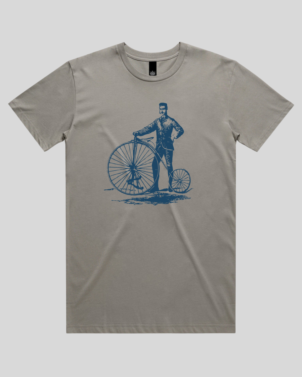 Old-Fashioned Gentleman and Bicycle 2 Men's T-Shirt
