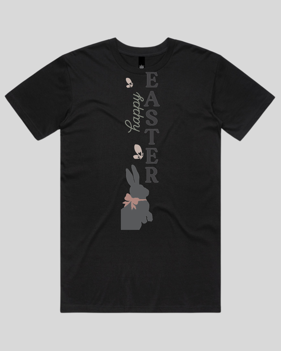 Happy Easter Vertical Bunny Bow Men's T-Shirt
