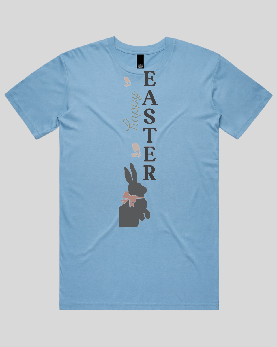 Happy Easter Vertical Bunny Bow Men's T-Shirt