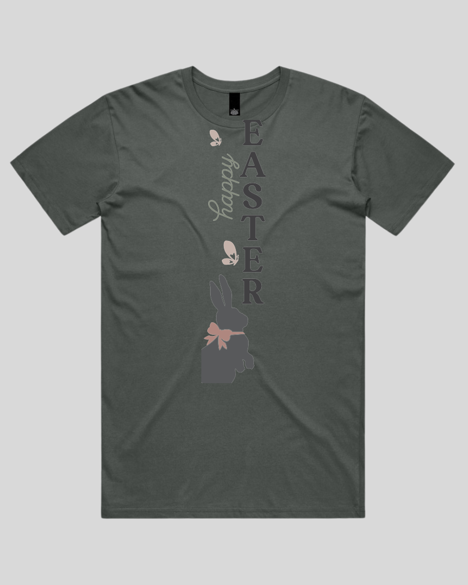 Happy Easter Vertical Bunny Bow Men's T-Shirt