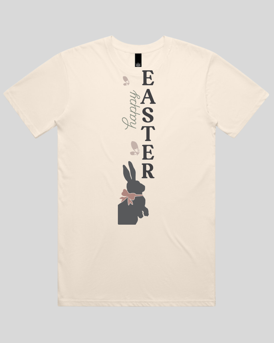 Happy Easter Vertical Bunny Bow Men's T-Shirt