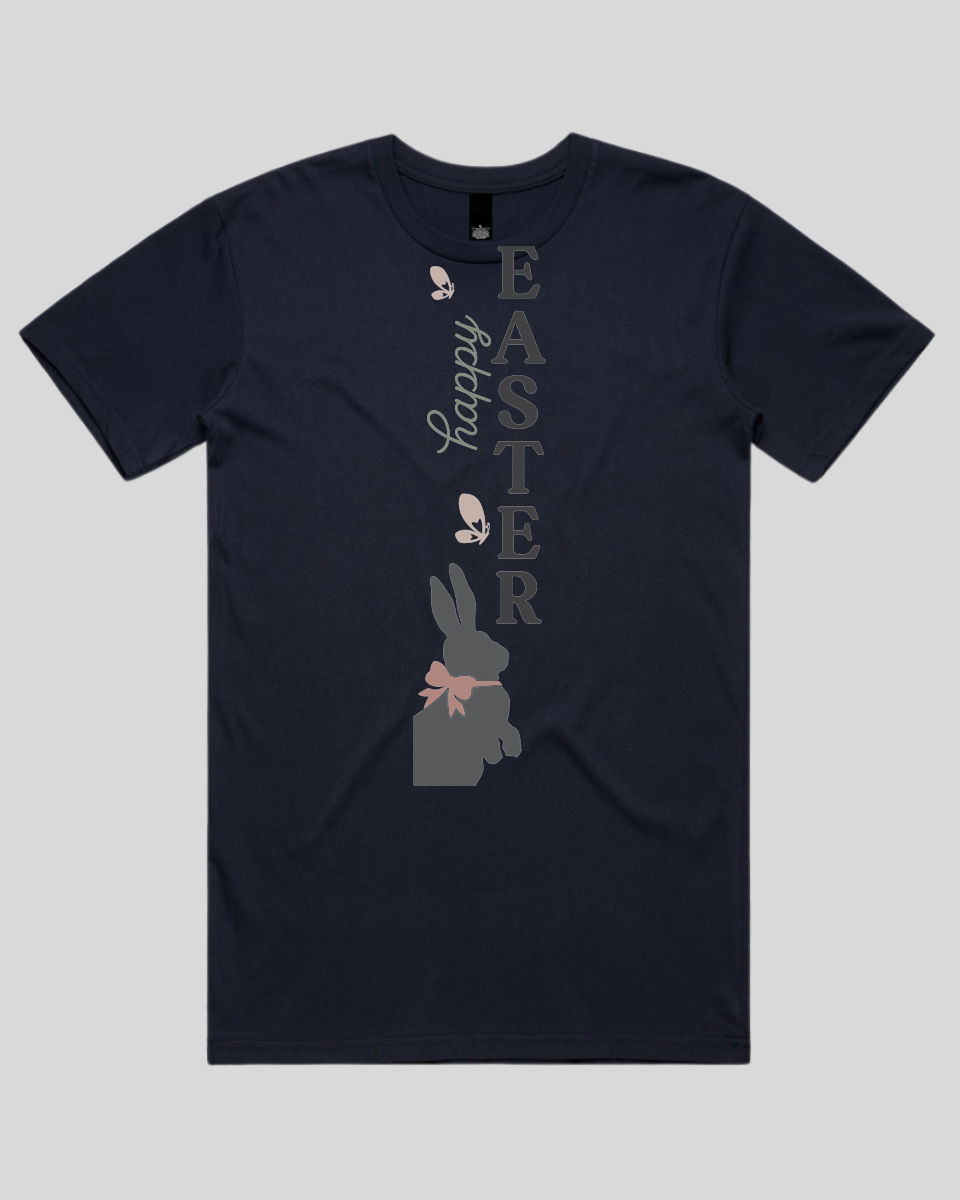 Happy Easter Vertical Bunny Bow Men's T-Shirt