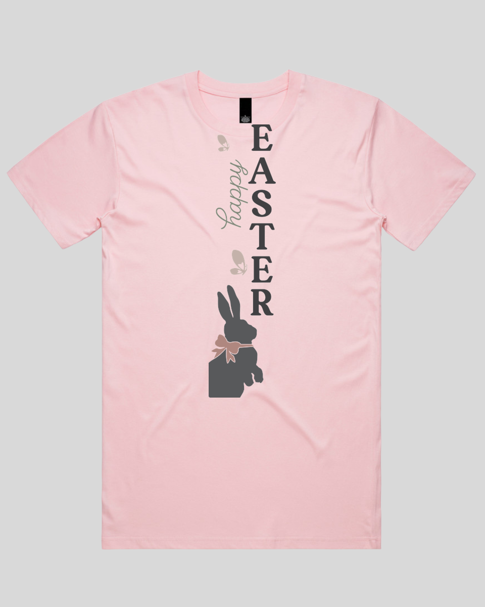 Happy Easter Vertical Bunny Bow Men's T-Shirt