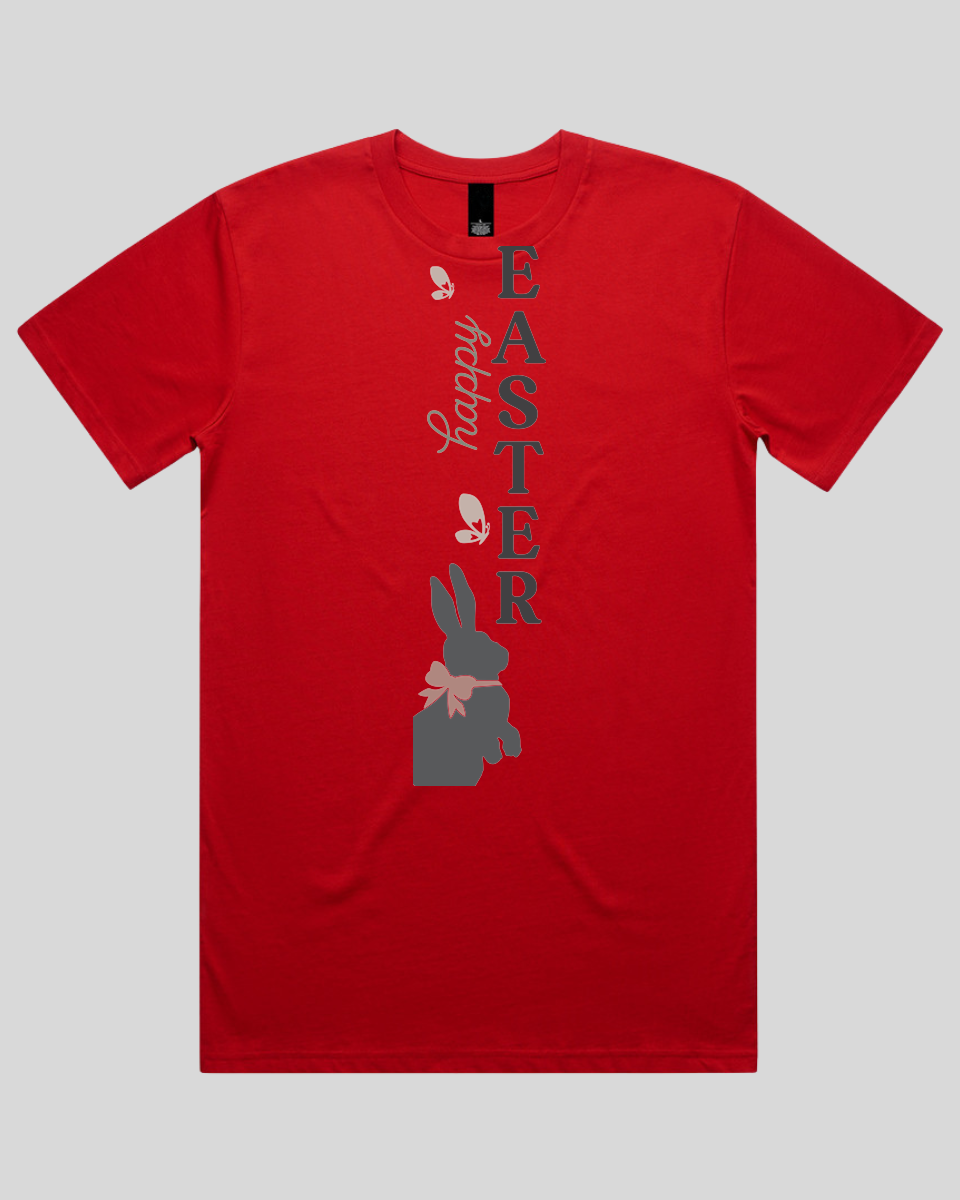 Happy Easter Vertical Bunny Bow Men's T-Shirt
