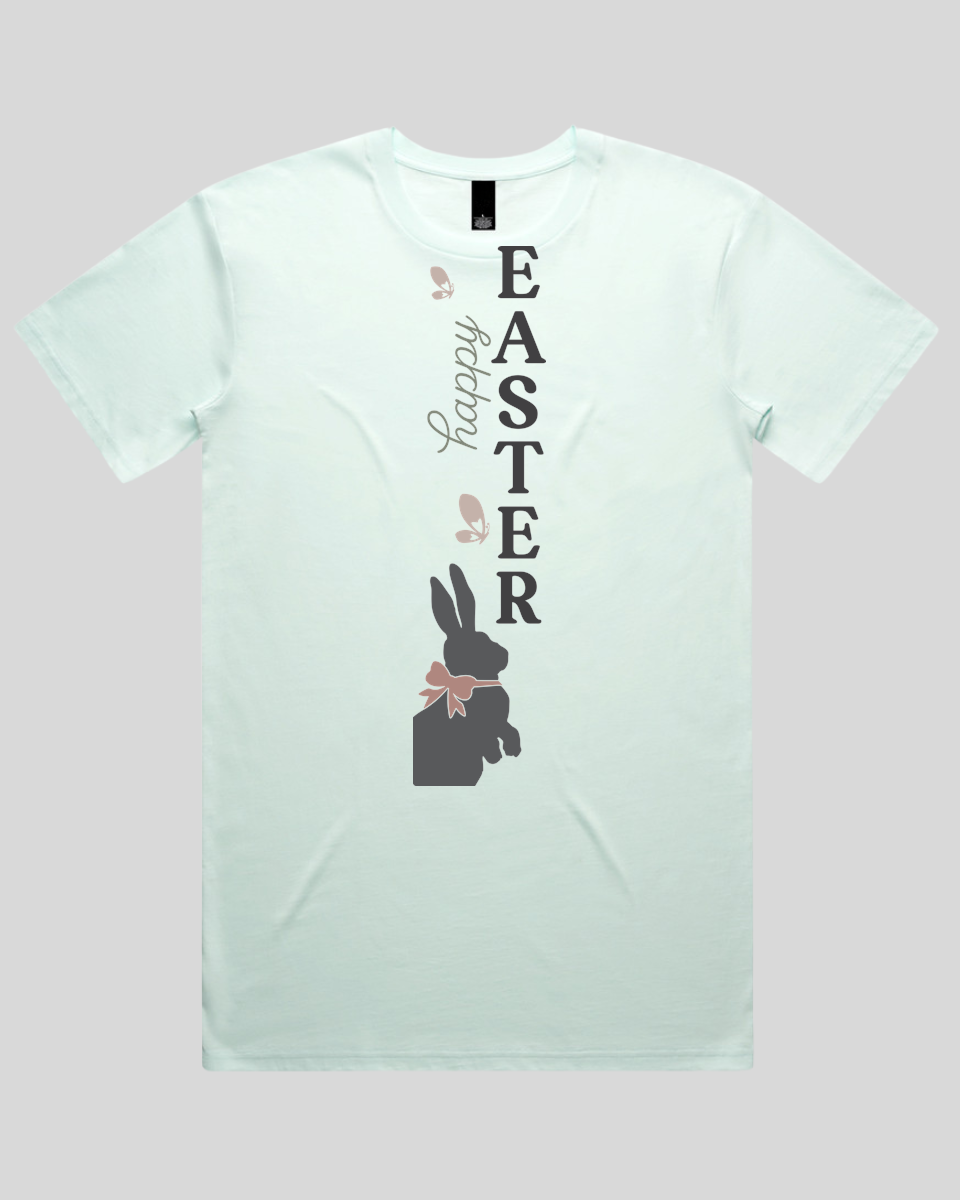 Happy Easter Vertical Bunny Bow Men's T-Shirt