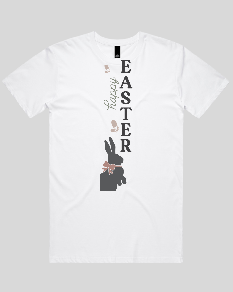 Happy Easter Vertical Bunny Bow Men's T-Shirt