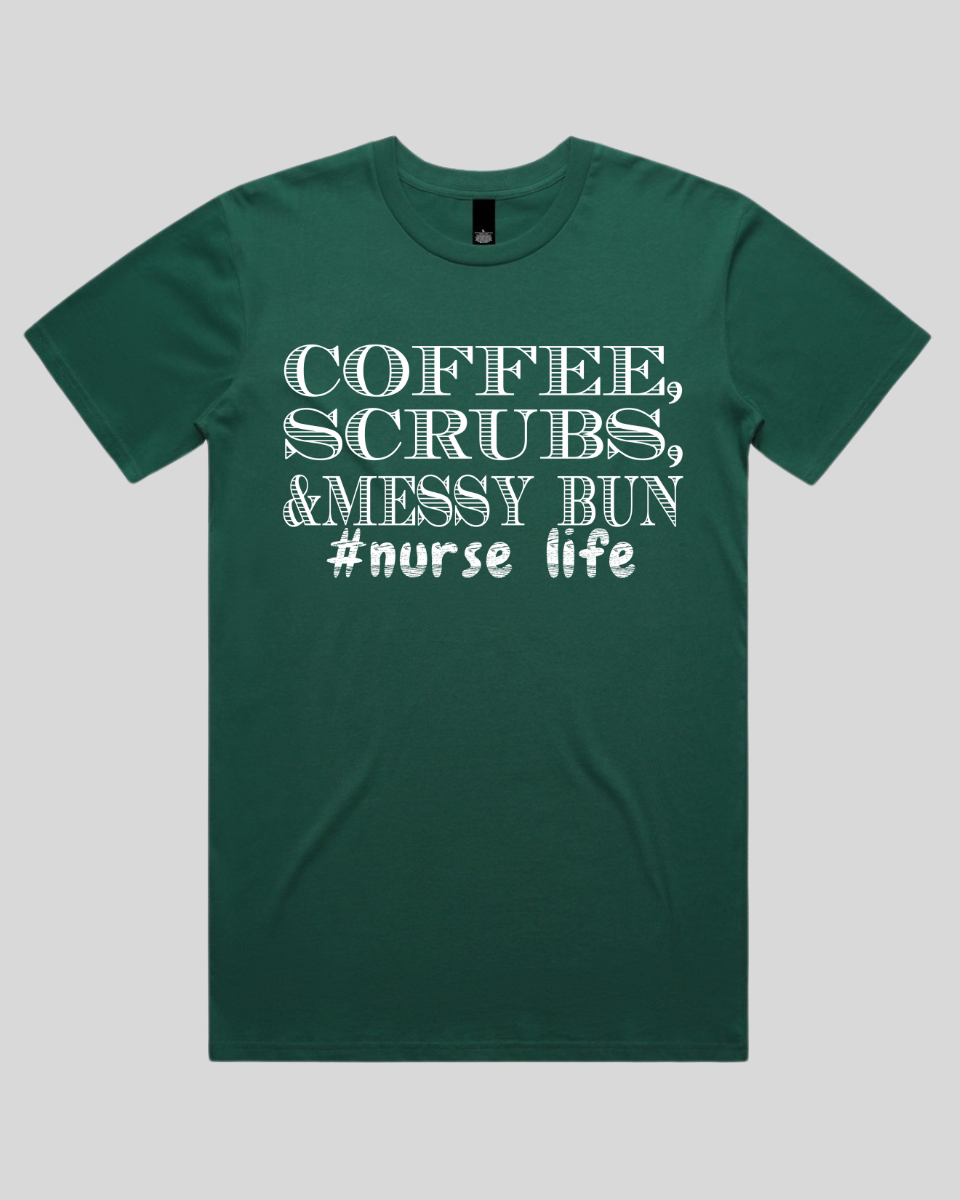 coffee scrubs &messy bun Men's T-Shirt